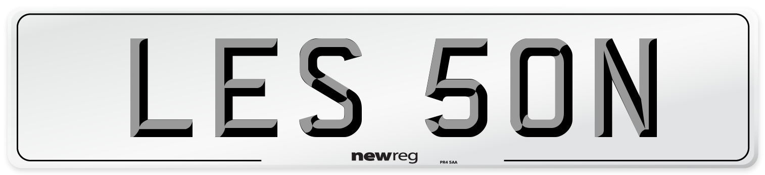 LES 50N Number Plate from New Reg